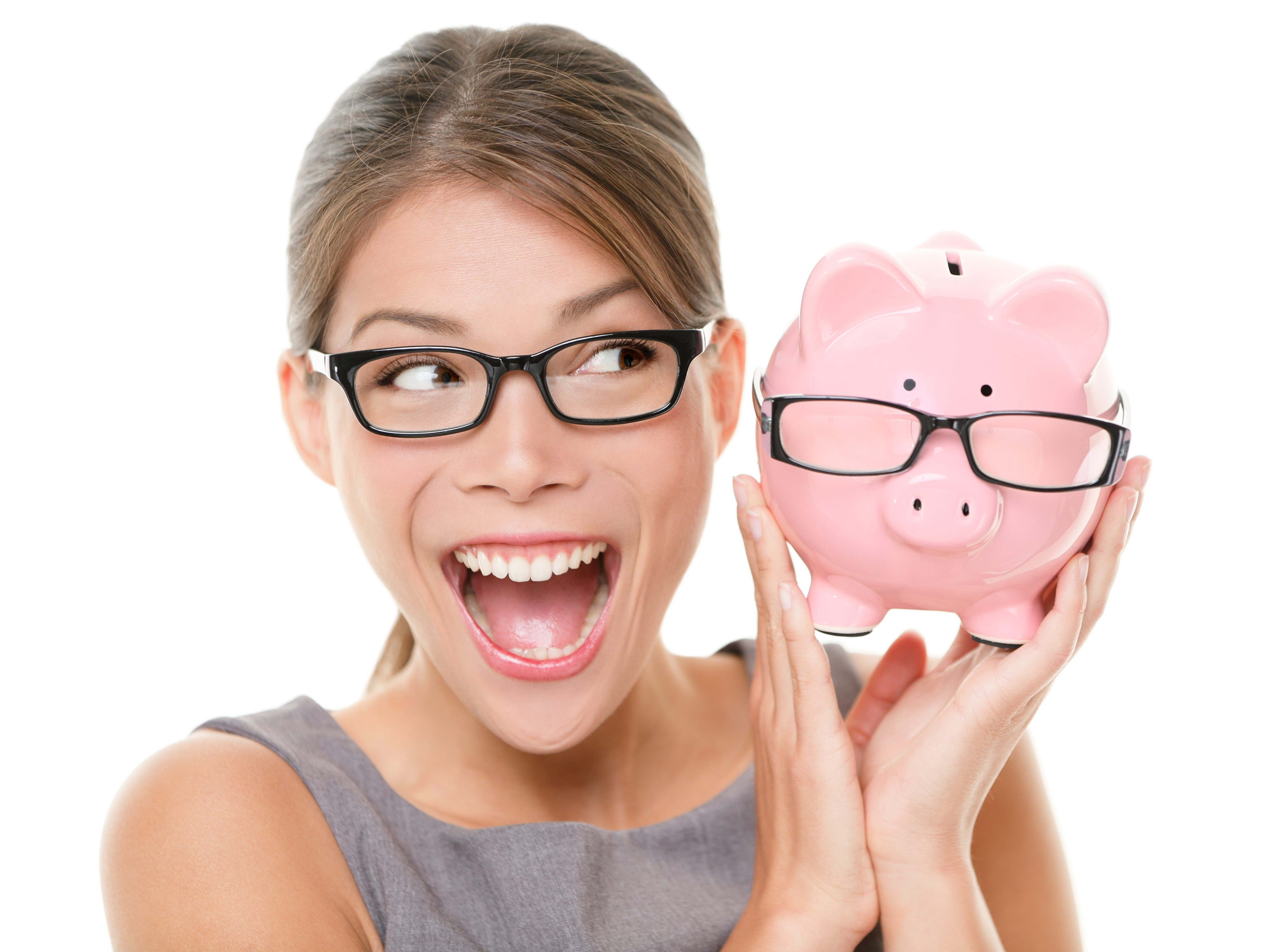woman with piggy bank