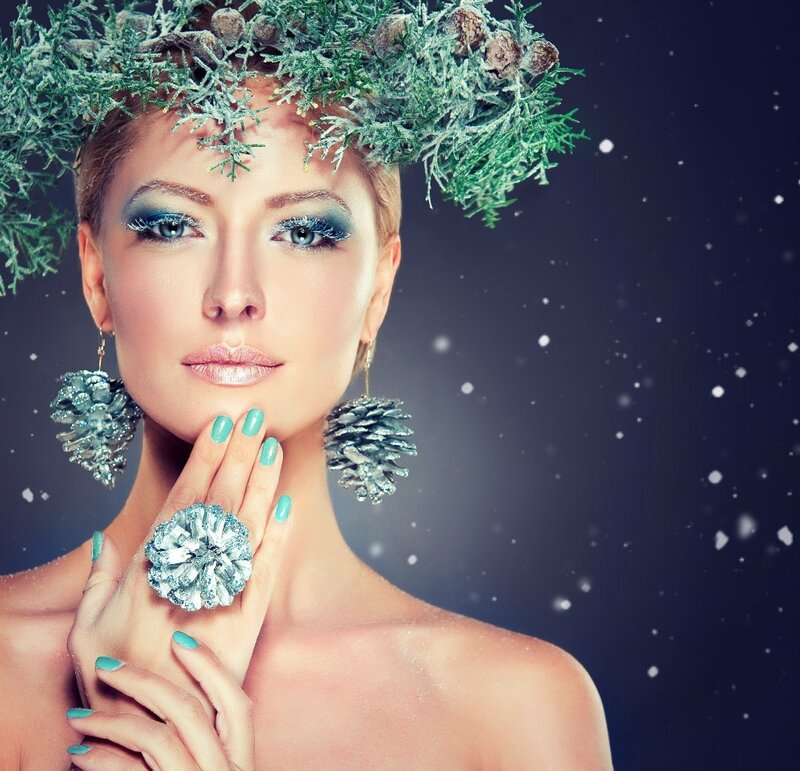 Woman with Pinecone Crown