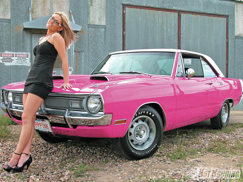 Woman with Pink Car — Confident