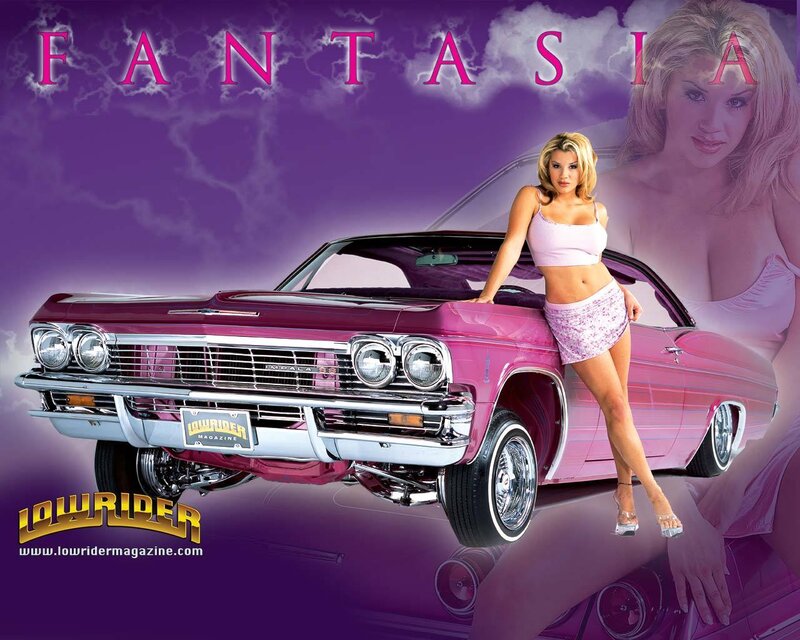 Woman with Pink Car — Purple