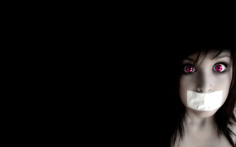 Woman with Pink Eyes