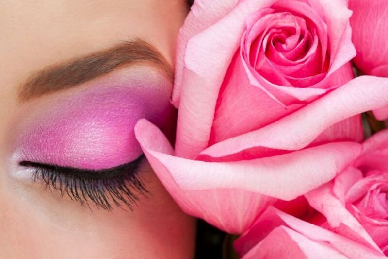 Woman with Pink Eyeshadow