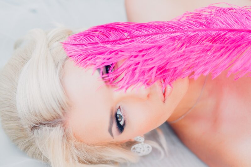 Woman with Pink Feather — Dreamy
