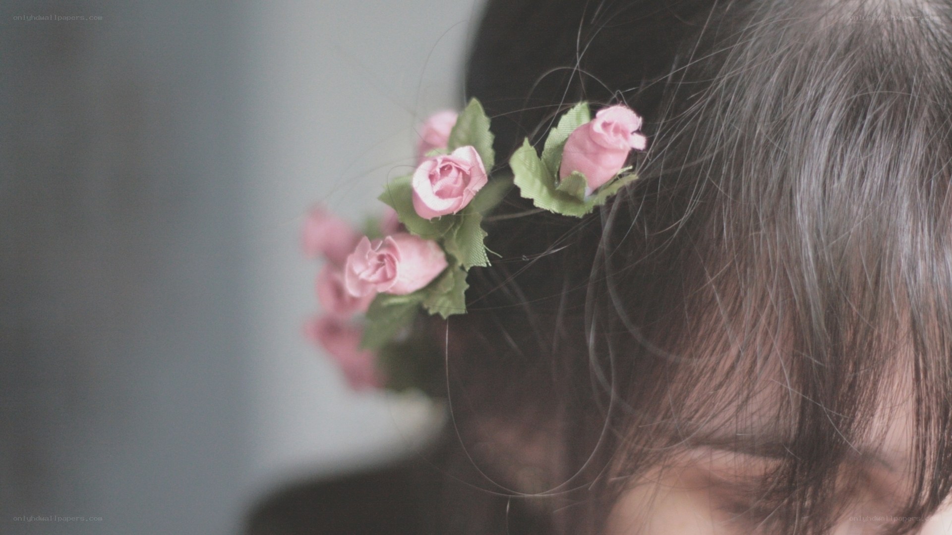 woman with pink flower crown