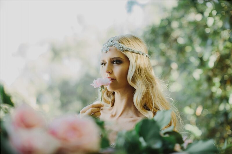 Woman with Pink Flower — Serene, Afternoon, Photograph