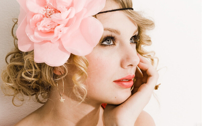 Woman with Pink Flower — Serene