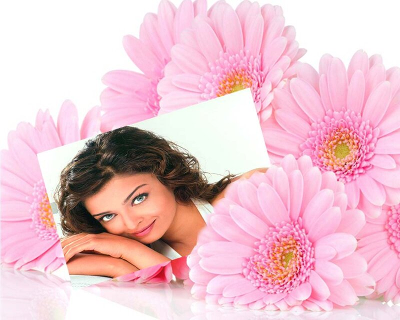 Woman with Pink Flowers — Calm