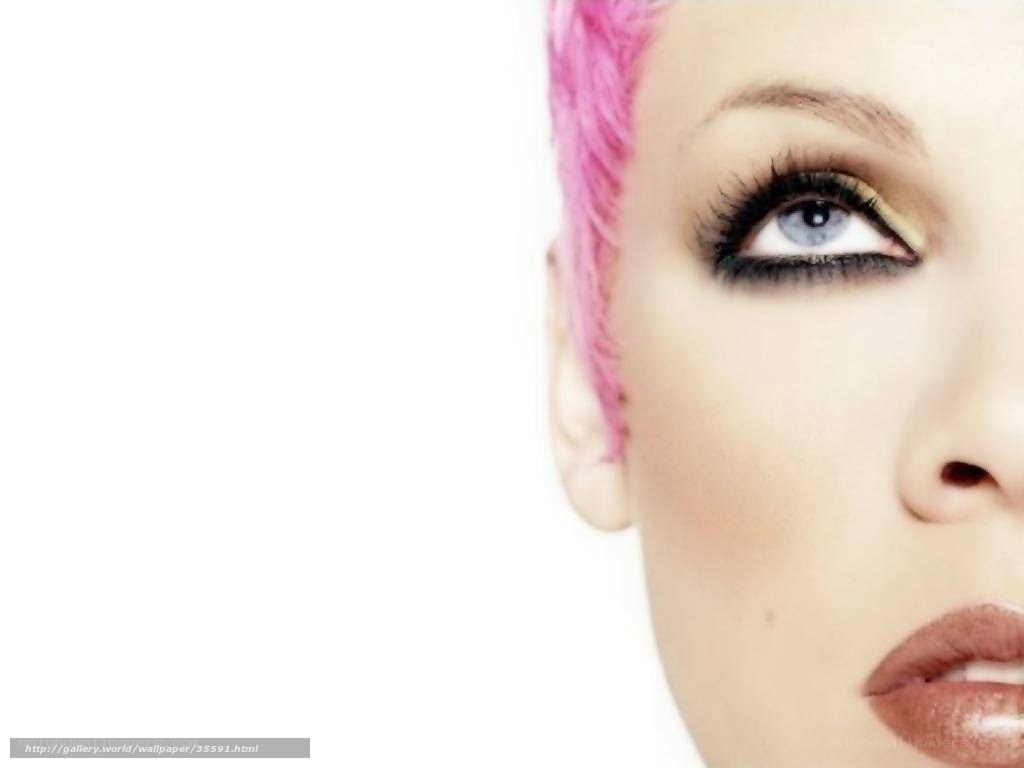 woman with pink hair and makeup