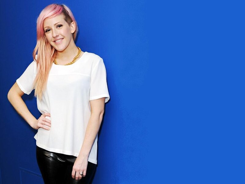 Woman with Pink Hair — Blue, Confident, Photograph