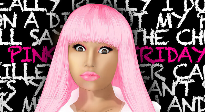 Woman with Pink Hair — Bold