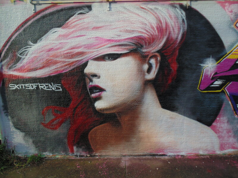 Woman with Pink Hair — Dramatic, Illustration