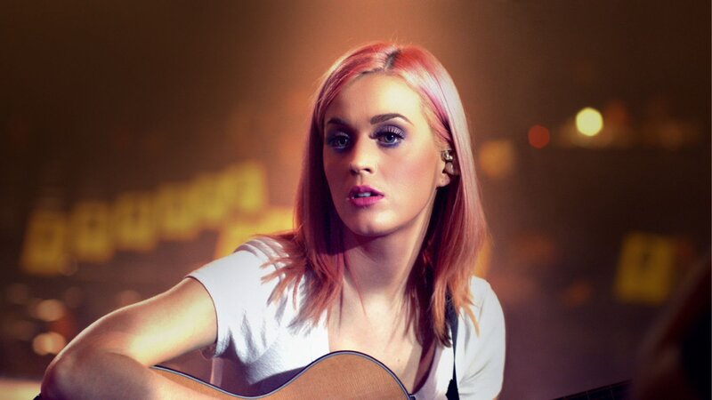 Woman with Pink Hair — Dramatic, Night, Photograph, Guitar