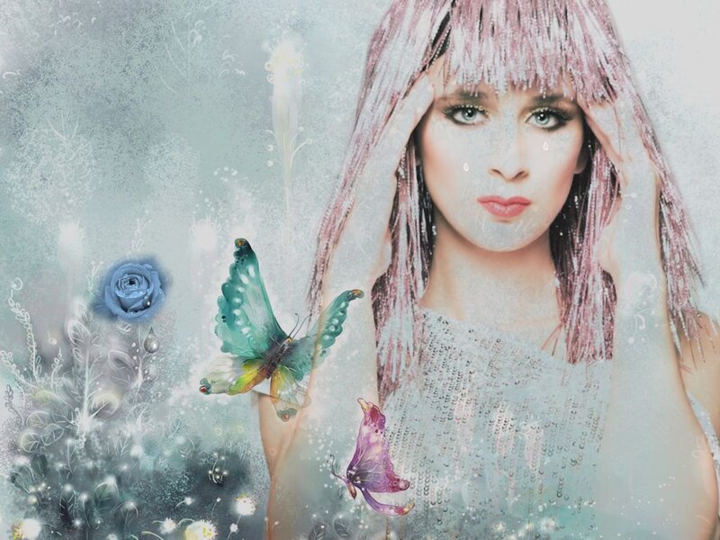Woman with Pink Hair — Dreamy, Melancholic