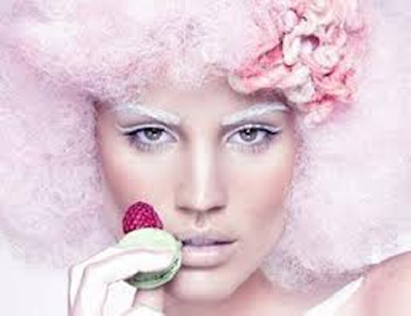 Woman with Pink Hair — Dreamy, Photograph, Raspberry