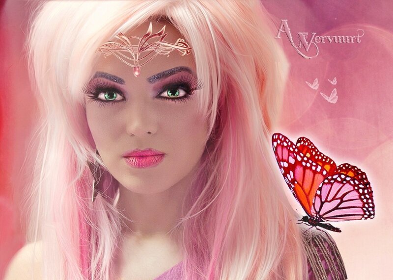 Woman with Pink Hair — Fantastical, Digital Art