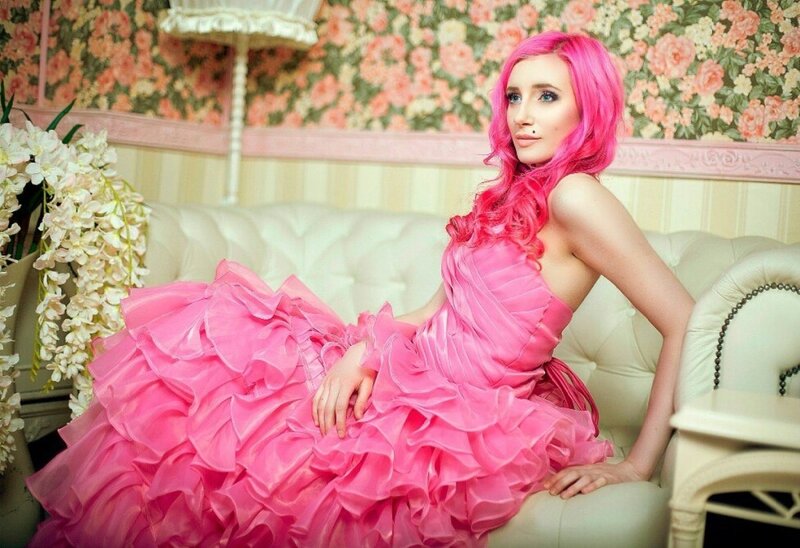 Woman with Pink Hair — Feminine