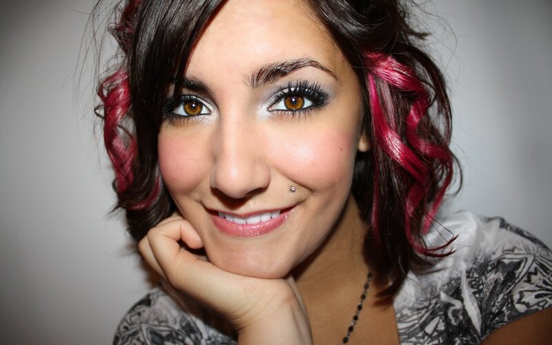 woman with pink hair highlights