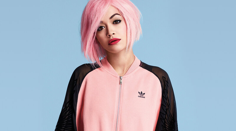 woman with pink hair in pink jacket