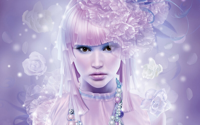 Woman with Pink Hair — Necklace