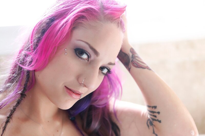 Woman with Pink Hair — Neutral, Afternoon, Photograph