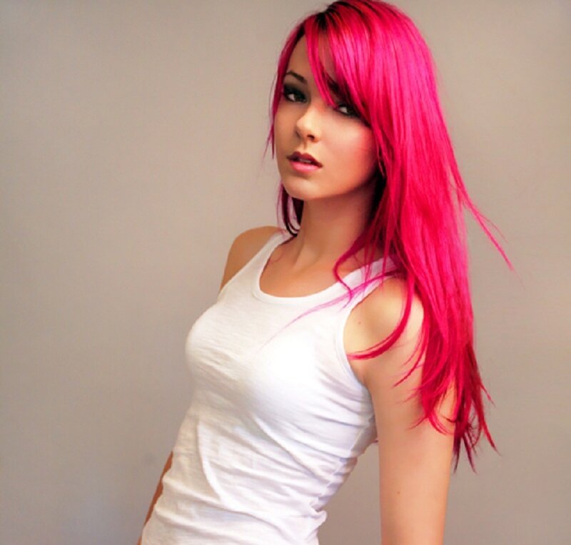 Woman with Pink Hair — Neutral