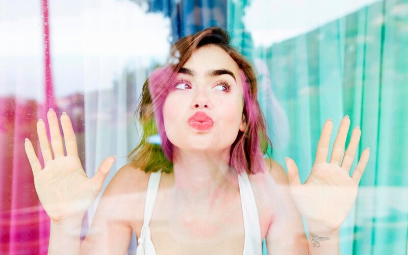 Woman with Pink Hair — Playful, Afternoon