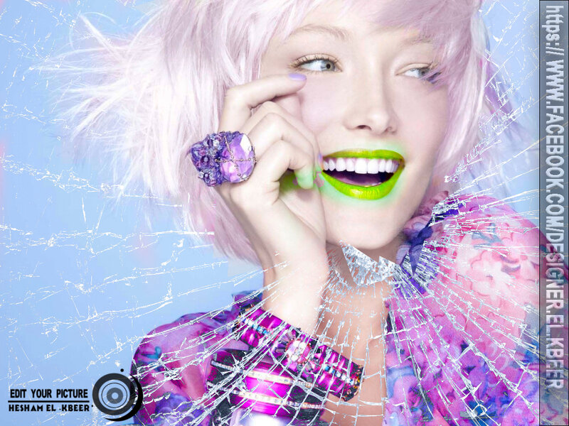 Woman with Pink Hair — Playful, Photograph, Ring