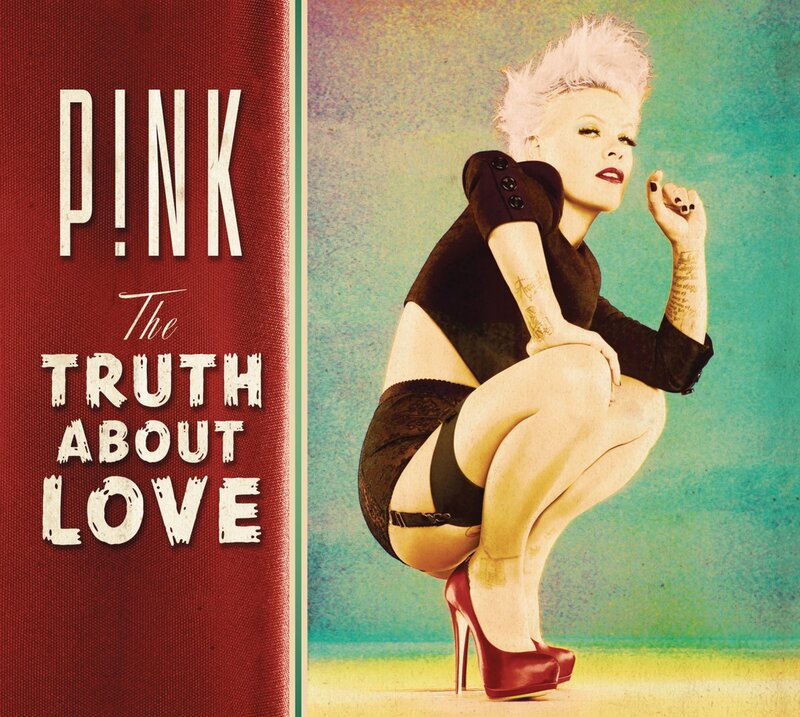 Woman with Pink Hair — Red, Confident, Photograph