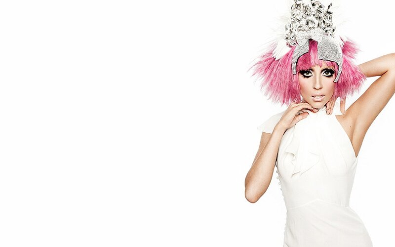 Woman with Pink Hair — White, Dramatic