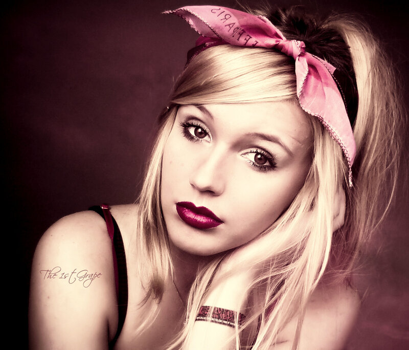 Woman with Pink Headband — Dramatic