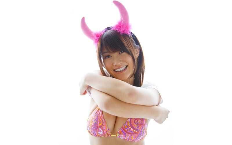 Woman with Pink Horns