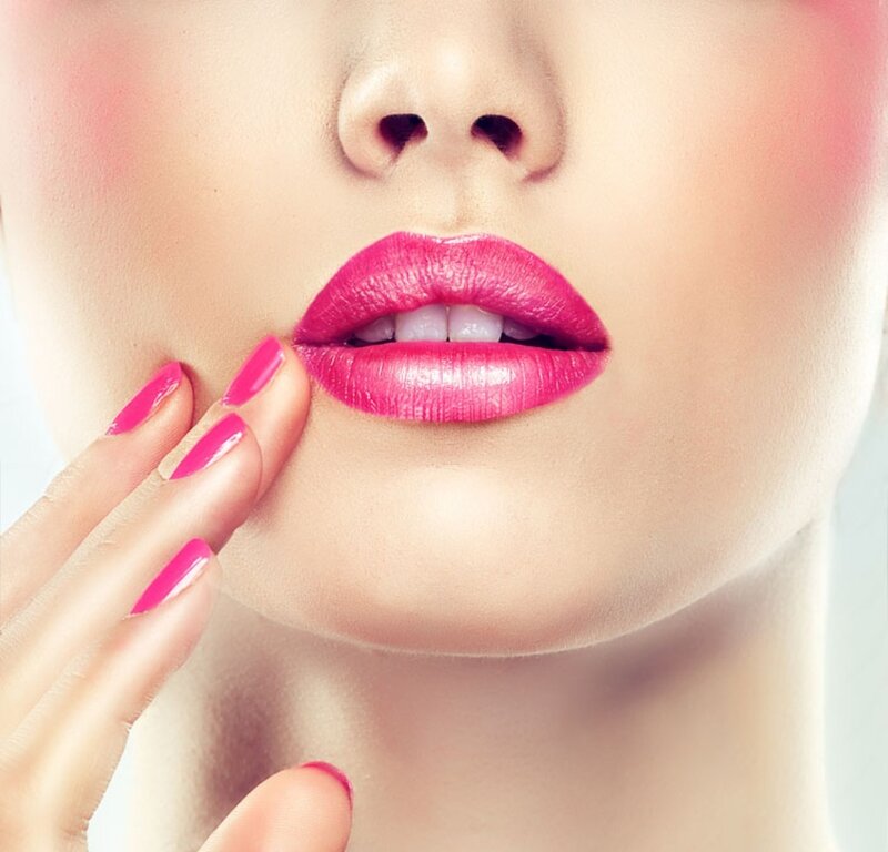 Woman with Pink Lips — Calm, Photograph