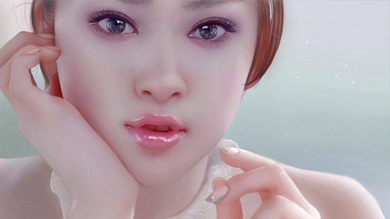 Woman with Pink Lips — Serene