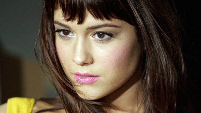 woman with pink lipstick