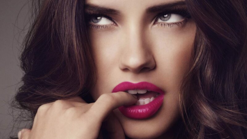 woman with pink lipstick