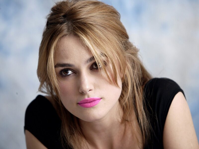 woman with pink lipstick