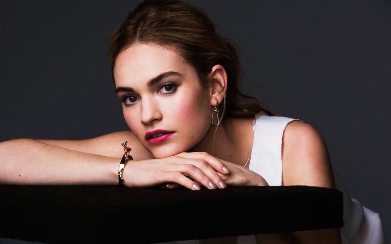 Woman with Pink Lipstick — Black, Dramatic