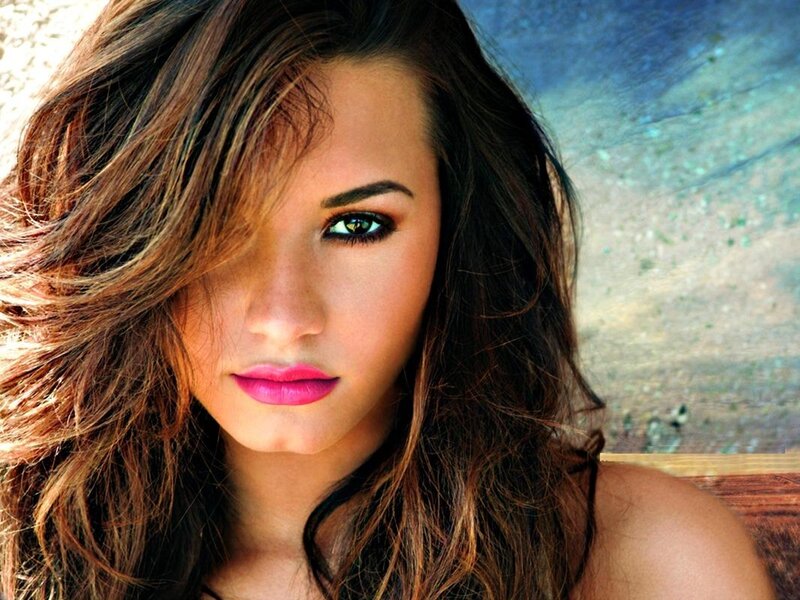 Woman with Pink Lipstick — Brown, Dramatic
