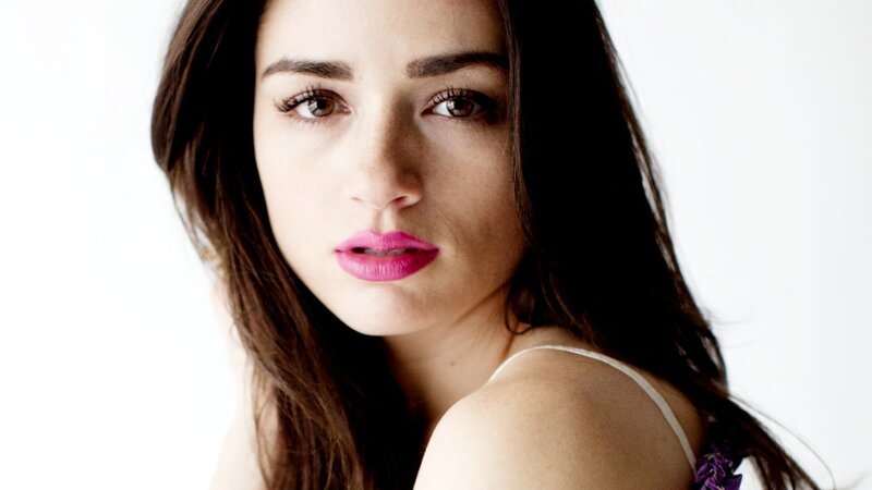 Woman with Pink Lipstick — Brown, Neutral