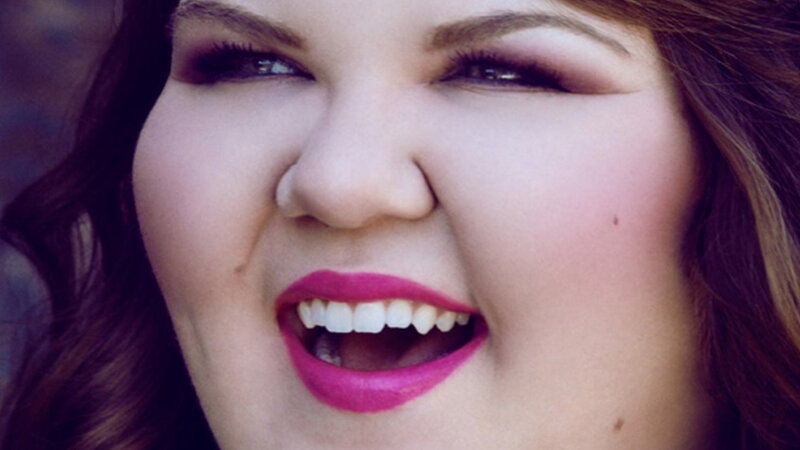 Woman with Pink Lipstick — Joyful