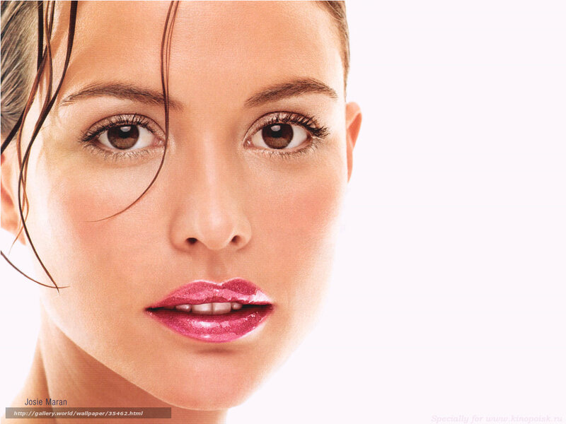Woman with Pink Lipstick — Neutral, Photograph, Brown Eyes