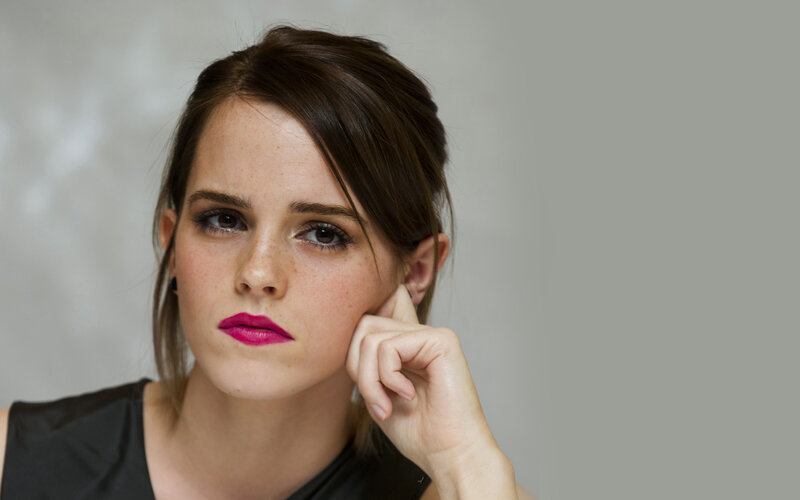 Woman with Pink Lipstick — Neutral, Photograph, Earring