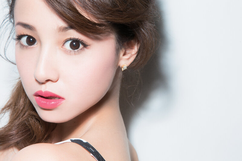 Woman with Pink Lipstick — White, Neutral