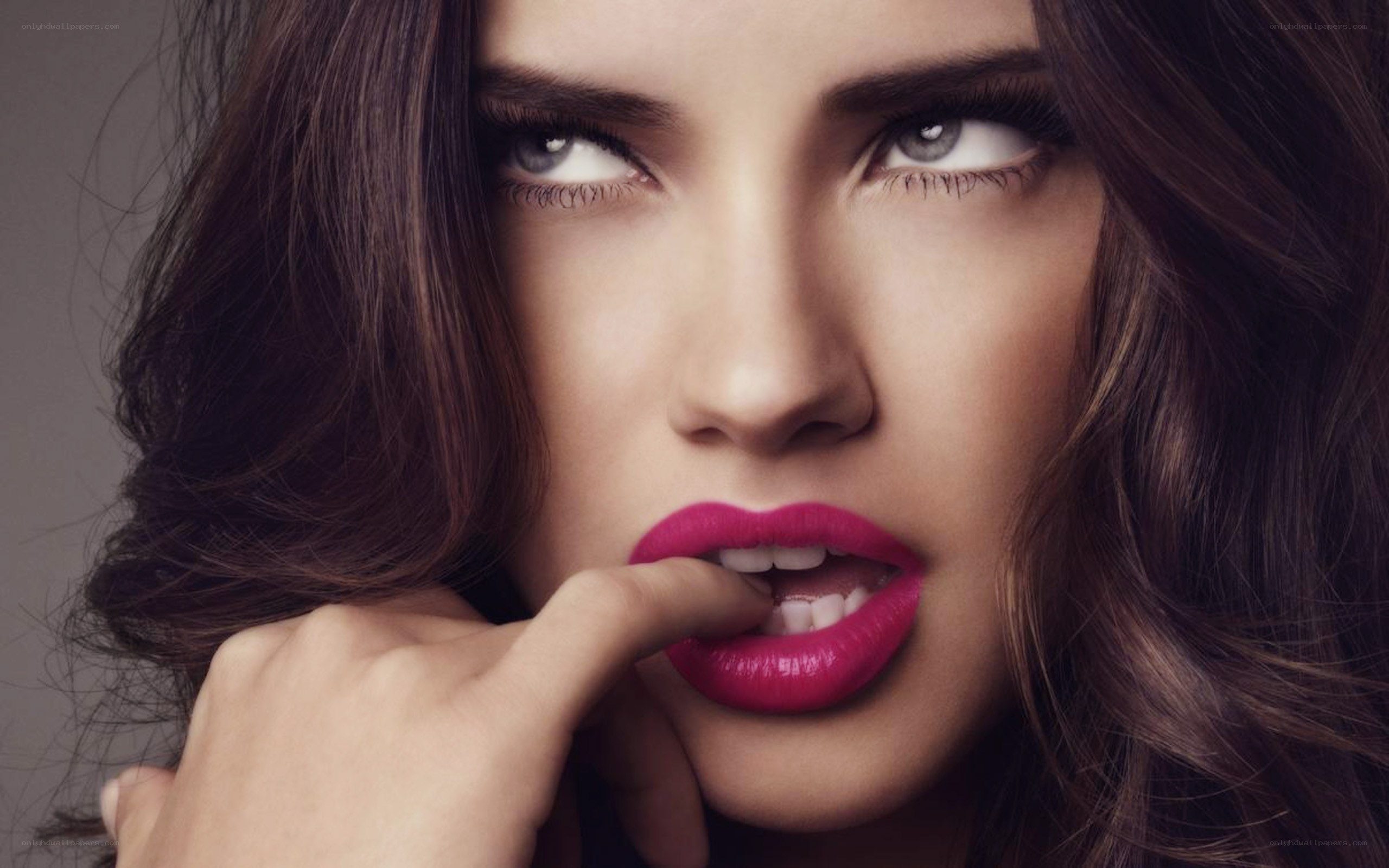 woman with pink lipstick