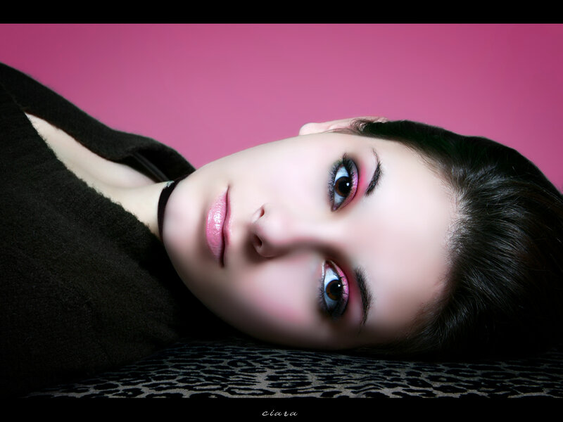 woman with pink makeup