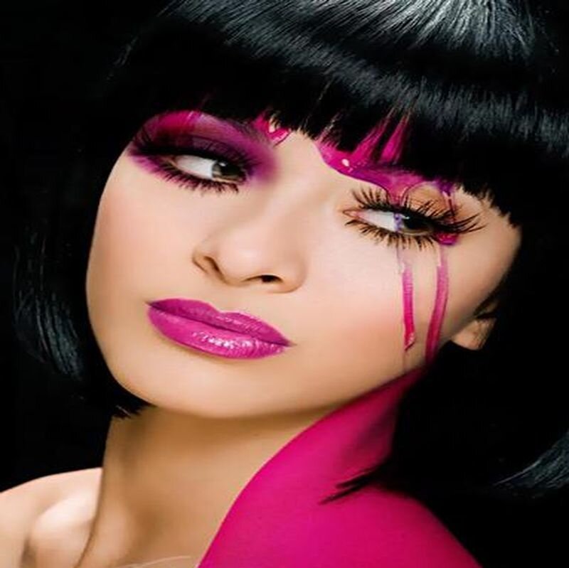 Woman with Pink Makeup — Dramatic