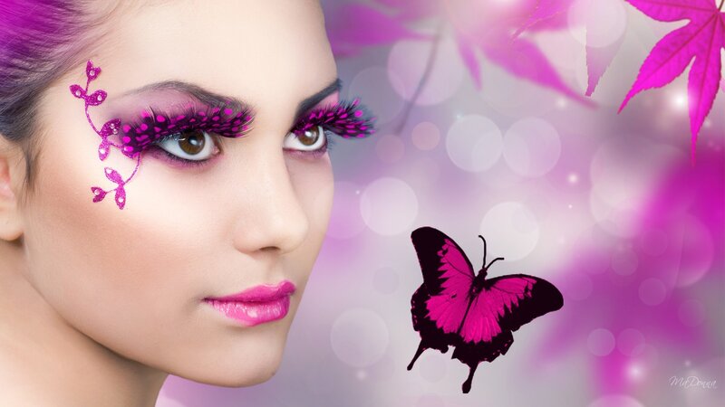 Woman with Pink Makeup — Dreamy