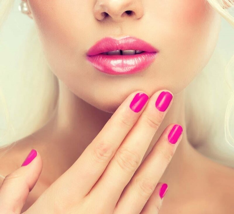 Woman with Pink Nails — Sensual