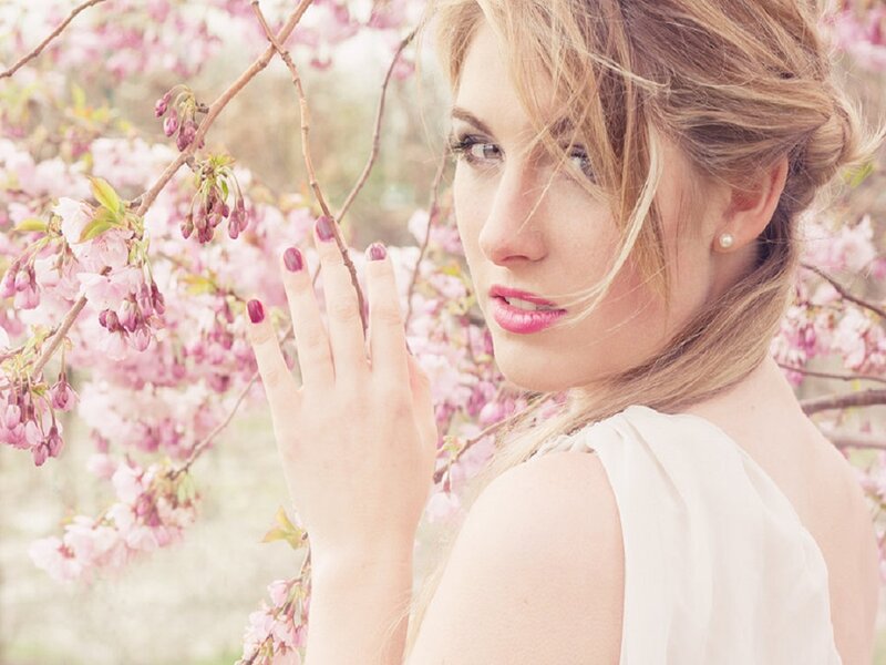 Woman with Pink Nails — Serene