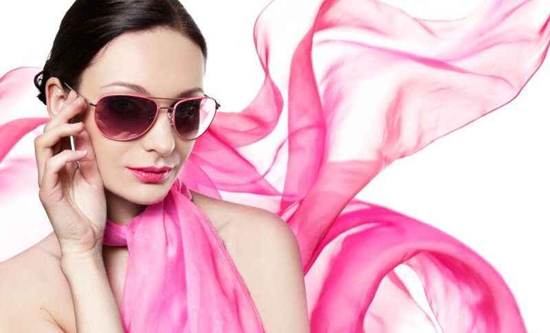 Woman with Pink Scarf — Stylish